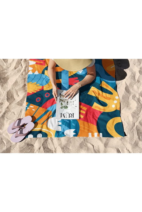Mijölnir 70 Toalla de Playa Multicolor 70 x 130 cm Poliéster Poliamida Suave y Absorbente
